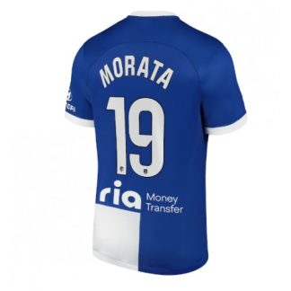 Alvaro Morata #19 Poceni Moški Nogometni dresi Atletico Madrid Gostujoči 2023-24 Kratek rokav prodaja