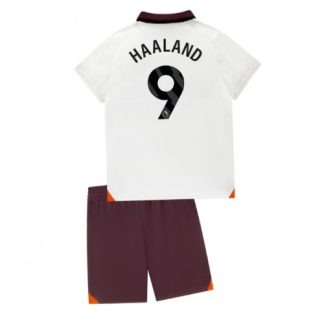 Erling Haaland #9 Otroški Nogometni dresi kompleti za otroke Manchester City Gostujoči 2023-24 prodajo