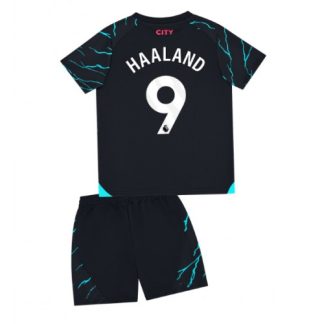 Erling Haaland #9 Otroški Nogometni dresi kompleti za otroke Manchester City Tretji 2023-24 prodajo