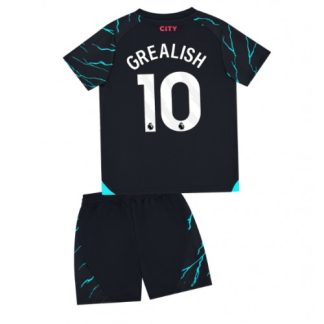 Jack Grealish #10 Otroški Nogometni dresi kompleti za otroke Manchester City Tretji 2023-24 prodajo
