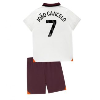 Joao Cancelo # 7 Poceni Otroški Nogometni dresi kompleti za otroke Manchester City Gostujoči 2023-24