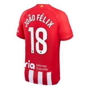 Joao Felix #18 Poceni Moški Nogometni dresi Atletico Madrid Domači 2023-24 Kratek rokav prodaja