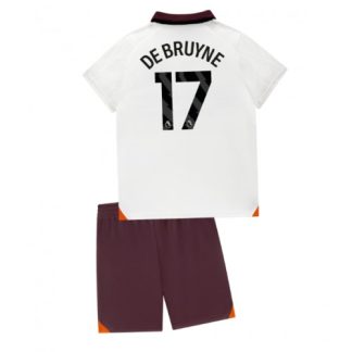 Kevin De Bruyne #17 Otroški Nogometni dresi kompleti za otroke Manchester City Gostujoči 2023-24 prodajo
