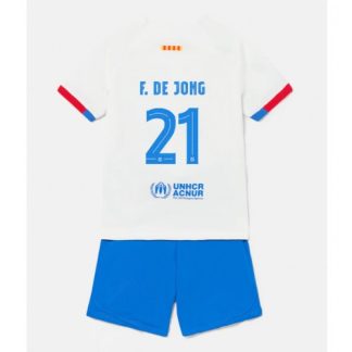Novo Nogometni dresi za otroke Barcelona Gostujoči 2023-24 Frenkie de Jong 21