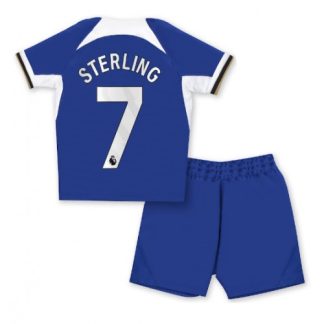 Raheem Sterling #7 Otroški Nogometni dresi kompleti za otroke Chelsea Domači 2023-2024