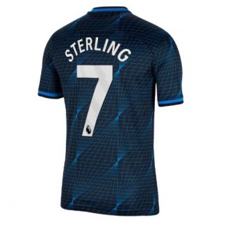 Raheem Sterling #7 Poceni Moški Nogometni dresi Chelsea Gostujoči 2023-2024 Kratek Rokav