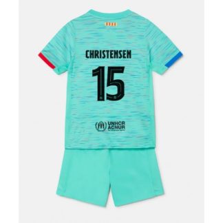 Andreas Christensen # 15 Najcenejši Nogometni dresi kompleti za otroke Barcelona Tretji 2023-24