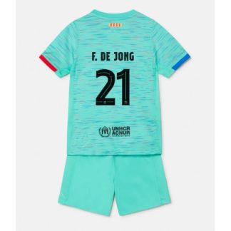 Frenkie de Jong # 21 Najcenejši Otroški Nogometni dresi kompleti za otroke Barcelona Tretji 2023-24