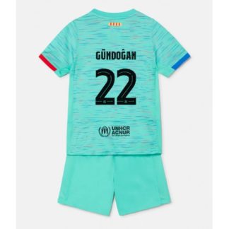 Ilkay Gundogan # 22 Najcenejši Nogometni dresi kompleti za otroke Barcelona Tretji 2023-24