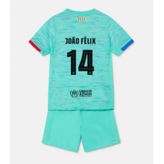 Joao Felix #14 Najcenejši Otroški Nogometni dresi kompleti za otroke Barcelona Tretji 2023-24