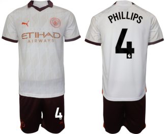 Kalvin Phillips # 4 Najcenejši Moški Nogometni dresi kompleti Manchester City Gostujoči 2023/24