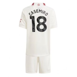 kje kupiti Otroški Nogometni dresi Manchester United kompleti Tretji 2023-24 tisk Casemiro 18