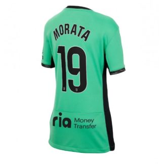 kje kupiti Ženski Nogometni dresi Atletico Madrid Tretji 2023-24 Kratek rokav Alvaro Morata 19