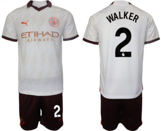 Kyle Walker # 2 Najcenejši Moški Nogometni dresi kompleti Manchester City Gostujoči 2023/24