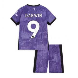 Najcenejši Nogometni dresi kompleti za otroke Liverpool Tretji 2023-24 Darwin Nunez 9