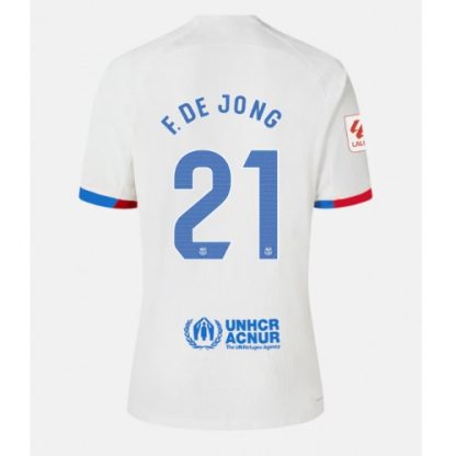 Novo Ženski Nogometni dresi Barcelona Gostujoči 2023-24 Kratek Rokav tisk Frenkie de Jong 21