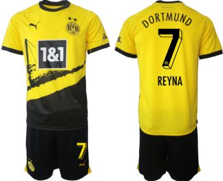 Poceni Moški Nogometni dresi kompleti Borussia Dortmund Domači 2023-24 tisk REYNA 7