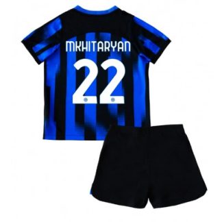 Poceni Otroški Nogometni dresi kompleti Inter Milan Domači 2023 2024 Henrikh Mkhitaryan 22