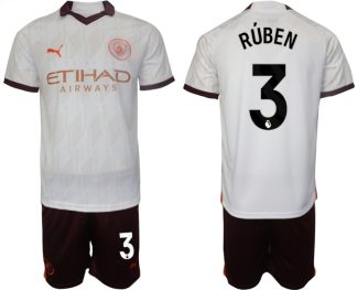 Ruben Dias # 3 Najcenejši Moški Nogometni dresi kompleti Manchester City Gostujoči 2023/24