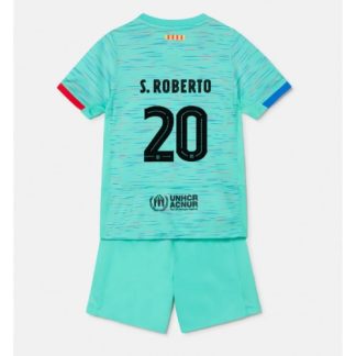 Sergi Roberto # 20 Najcenejši Nogometni dresi kompleti za otroke Barcelona Tretji 2023-24