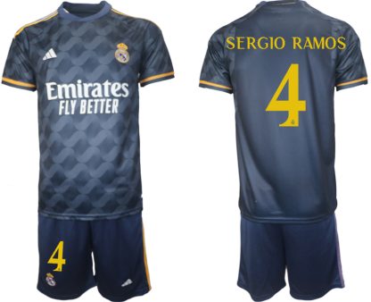 Najcenejši Moški Nogometna dresi kompleti Real Madrid Gostujoči 2023-24 SERGIO RAMOS 4