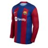 Najcenejši Moški Nogometni dresi Barcelona Domači 2023-24 Dolgi Rokav