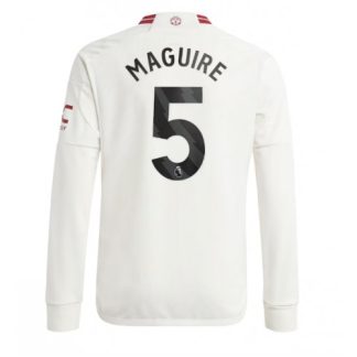Najcenejši Moški Nogometni dresi Manchester United Tretji 2023-24 Dolgi Rokav Harry Maguire 5