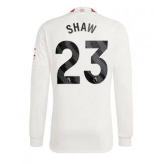 Najcenejši Moški Nogometni dresi Manchester United Tretji 2023-24 Dolgi Rokav Luke Shaw 23