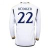 Najcenejši Moški Nogometni dresi Real Madrid Domači 2023-24 Dolgi Rokav Antonio Rudiger 22