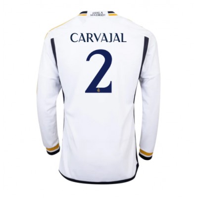 Najcenejši Moški Nogometni dresi Real Madrid Domači 2023-24 Dolgi Rokav Daniel Carvajal 2