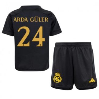 Najcenejši Otroški Nogometni dresi komplet Real Madrid Tretji 2023-24 tisk Arda Guler 24