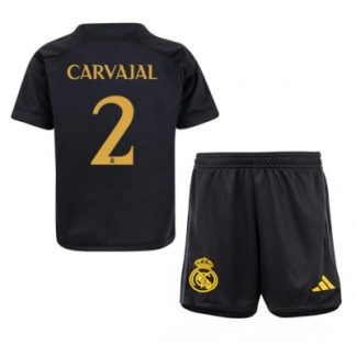 Najcenejši Otroški Nogometni dresi komplet Real Madrid Tretji 2023-24 tisk Daniel Carvajal 2