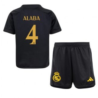 Najcenejši Otroški Nogometni dresi komplet Real Madrid Tretji 2023-24 tisk David Alaba 4