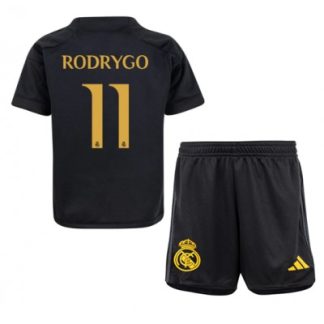 Najcenejši Otroški Nogometni dresi komplet Real Madrid Tretji 2023-24 tisk Rodrygo Goes 11