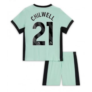 Najcenejši Otroški Nogometni dresi kompleti Chelsea Tretji 2023-2024 tisk Ben Chilwell 21