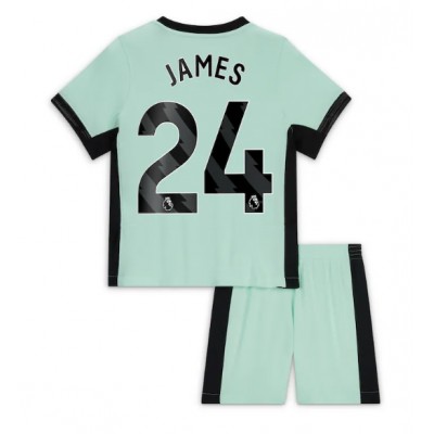 Najcenejši Otroški Nogometni dresi kompleti Chelsea Tretji 2023-2024 tisk Reece James 24
