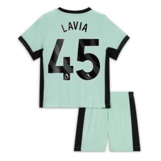 Najcenejši Otroški Nogometni dresi kompleti Chelsea Tretji 2023-2024 tisk Romeo Lavia 45