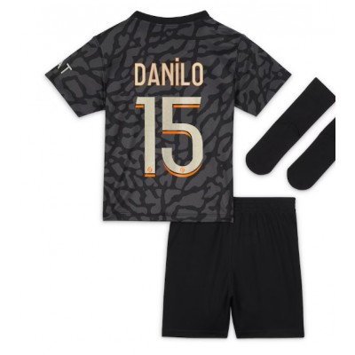 Najcenejši Otroški Nogometni dresi kompleti Paris Saint-Germain PSG Tretji 2023-24 Danilo Pereira 15
