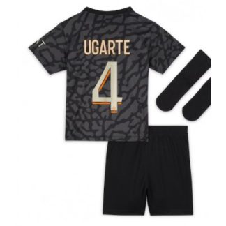 Najcenejši Otroški Nogometni dresi kompleti Paris Saint-Germain PSG Tretji 2023-24 Manuel Ugarte 4