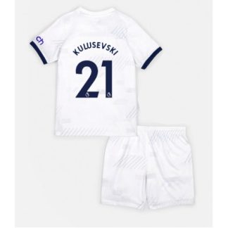 Najcenejši Otroški Nogometni dresi kompleti Tottenham Hotspur Domači 2023-24 Dejan Kulusevski 21