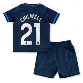 Novo Otroški Nogometni dresi kompleti Chelsea Gostujoči 2023-2024 Ben Chilwell 21