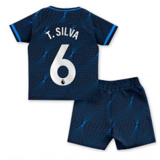 Novo Otroški Nogometni dresi kompleti Chelsea Gostujoči 2023-2024 Thiago Silva 6