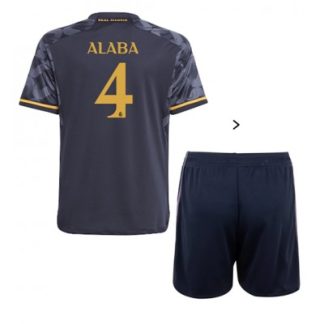 Novo Otroški Nogometni dresi za otroke Real Madrid kompleti Gostujoči 2023-24 David Alaba 4