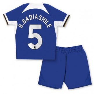 Otroški Nogometni dresi Chelsea Domači 2023-24 Kratek Rokav + Kratke hlače Benoit Badiashile 5