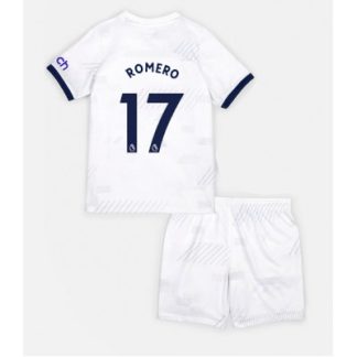 Otroški Nogometni dresi Tottenham Hotspur Domači 2023-24 Kratek Rokav + Kratke hlače Cristian Romero 17