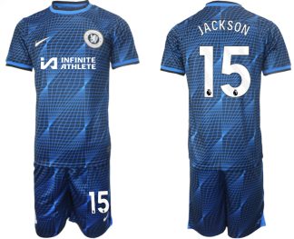 Najcenejši Moški Nogometni dresi kompleti Chelsea Gostujoči 2023-2024 Nicolas Jackson 15 prodaja
