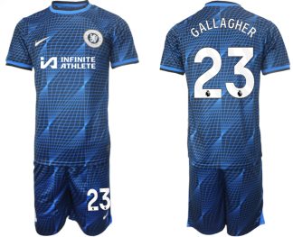 Najcenejši Moški Nogometni dresi kompleti Chelsea Gostujoči 2023-2024 tisk Conor Gallagher 23