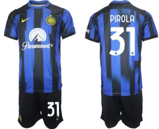 Najcenejši Moški Nogometni dresi kompleti Inter Milan Domači 2023 2024 tisk Lorenzo Pirola 31
