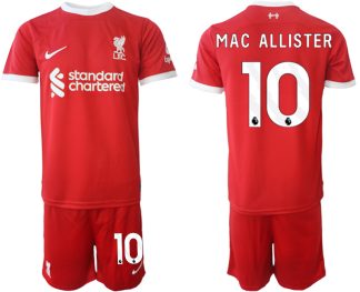 Najcenejši Moški Nogometni dresi kompleti Liverpool Domači 2023 2024 Alexis Mac Allister 10