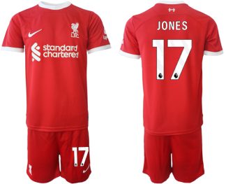 Najcenejši Moški Nogometni dresi kompleti Liverpool Domači 2023 2024 Curtis Jones 17